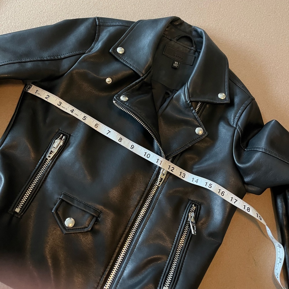 Blank NYC Black Faux Leather Jacket -XS - Picture 5 of 11